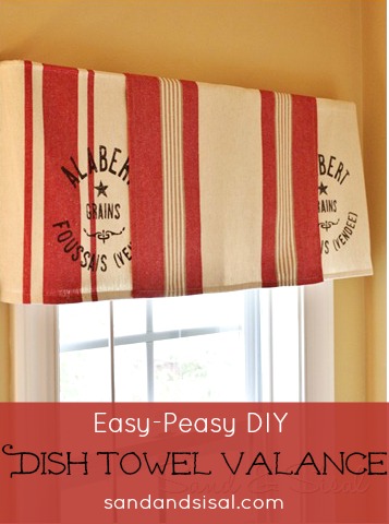 easy dish towel valance