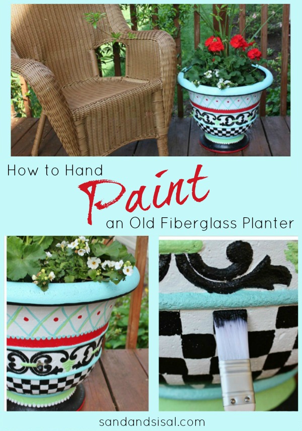 How to Hand Paint an Old Fiberglass Planter