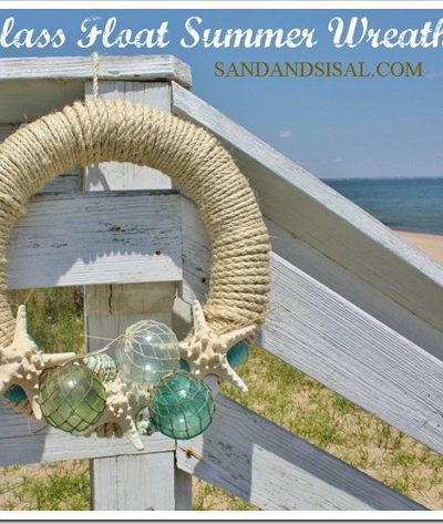 Glass Float Summer Wreath