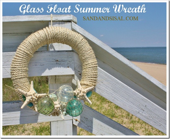 Glass Float Summer Wreath