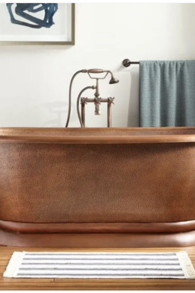 hammered copper tub