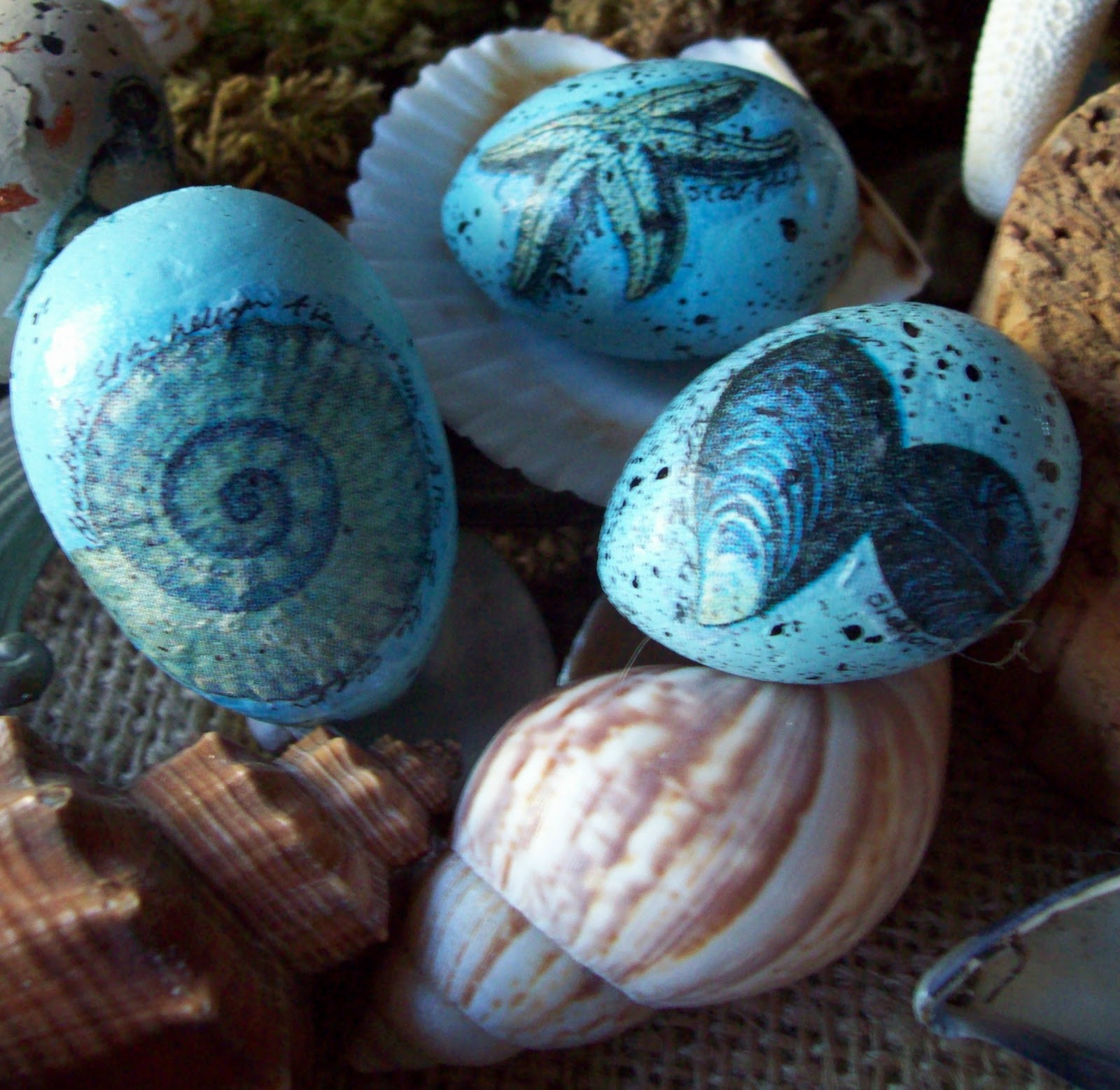 coastal easter eggs