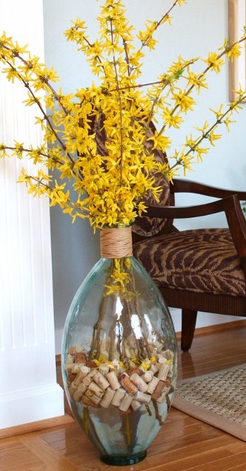 Forsythia arrangement