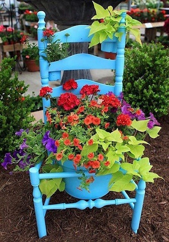 chair planter - creative containers