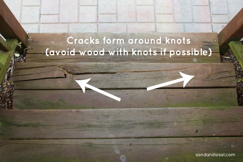 cracks in wood
