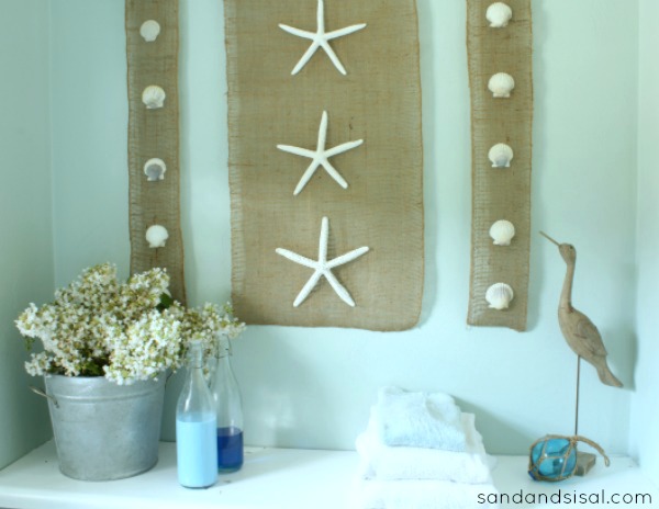 starfish burlap banner