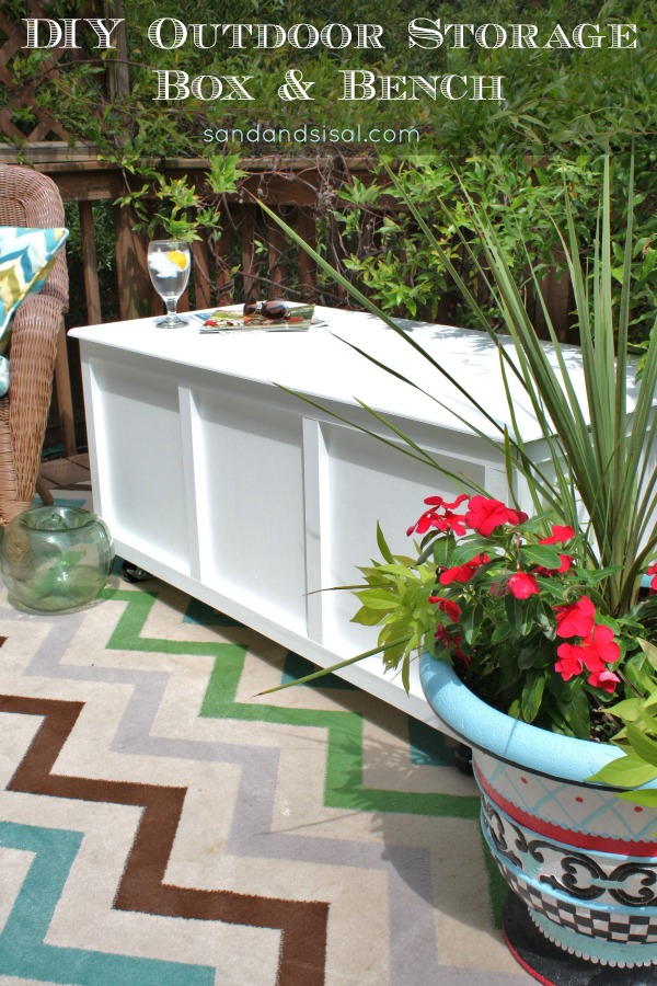 Diy Outdoor Storage Box Bench Sand And Sisal