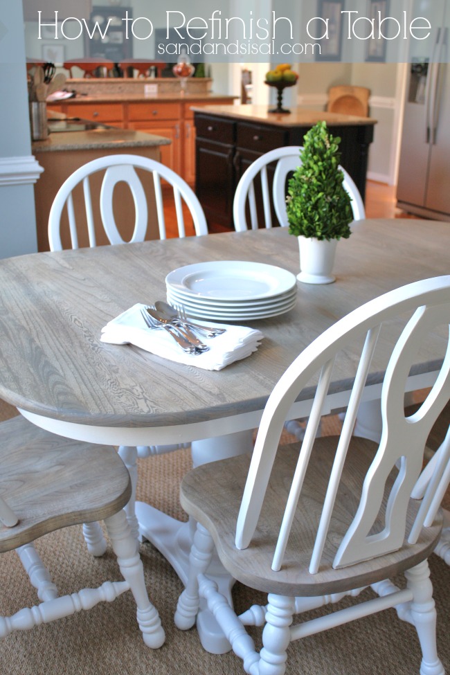 How to Refinish a Table - Sand and Sisal