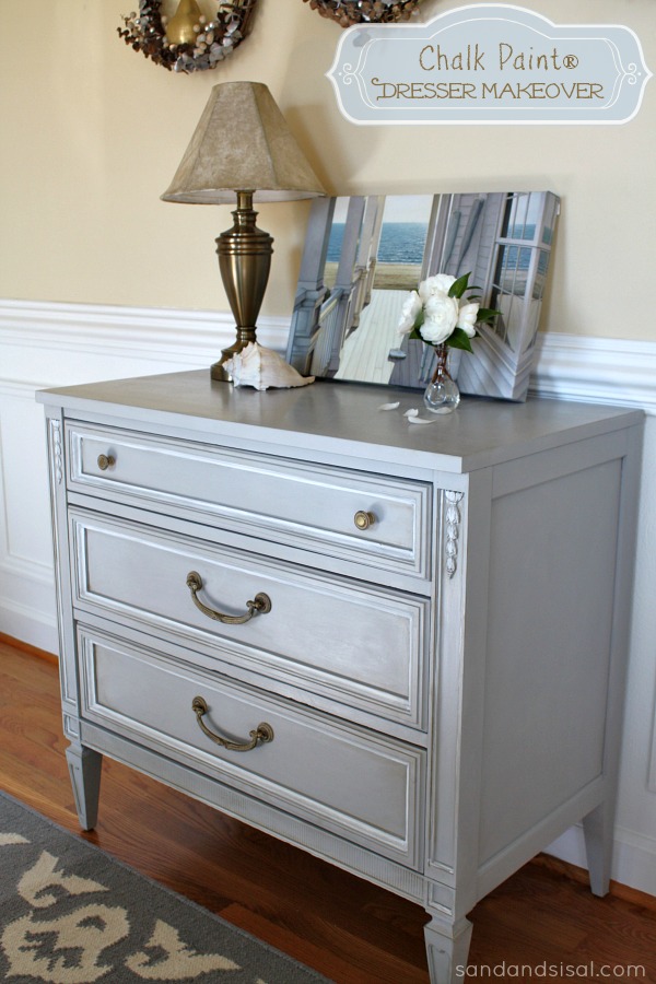 Chalk Paint Dresser Makeover Part 2 Using Wax Sand And Sisal