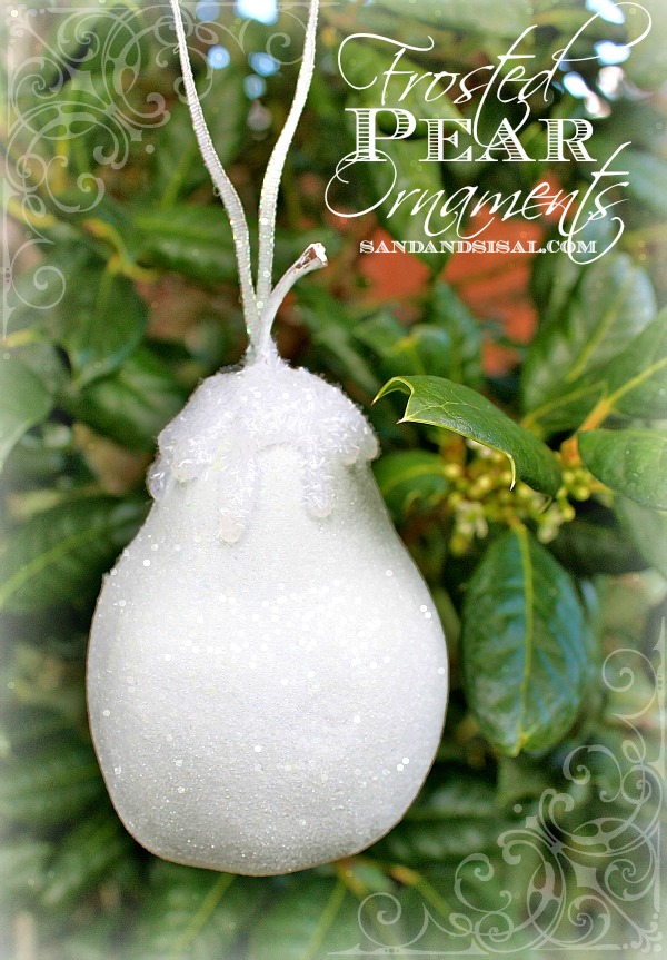 Frosted Pear Ornaments - Sandandsisal.com