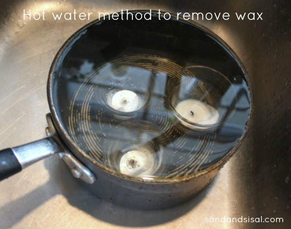 How to remove wax - hot water