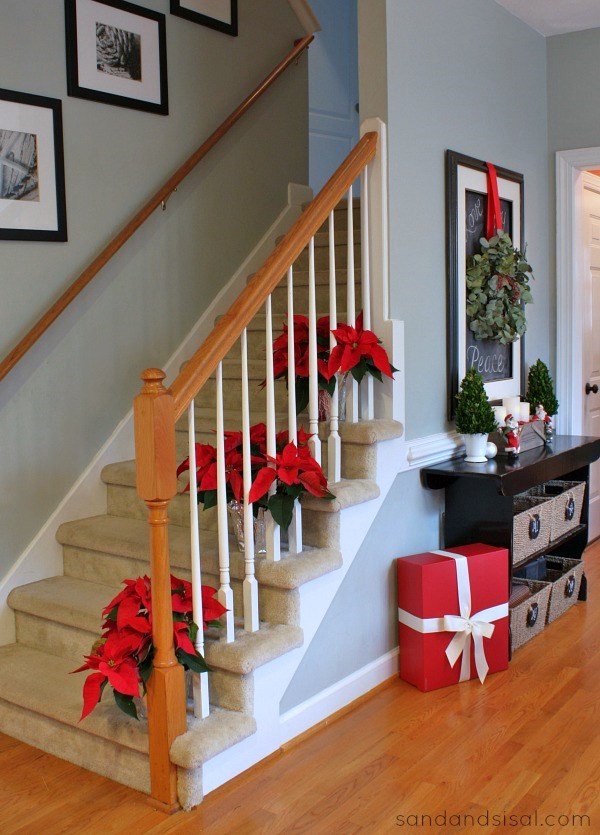Casual Christmas staircase
