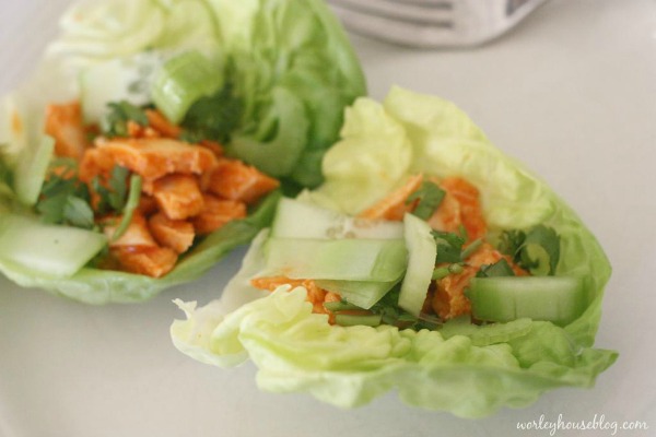 skinny buffalo chicken wraps