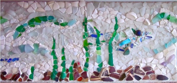 Sea Glass Backsplash - Coastal and Beach Backsplash Ideas