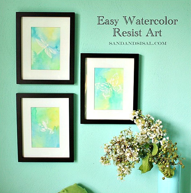 Easy Watercolor Resist Art