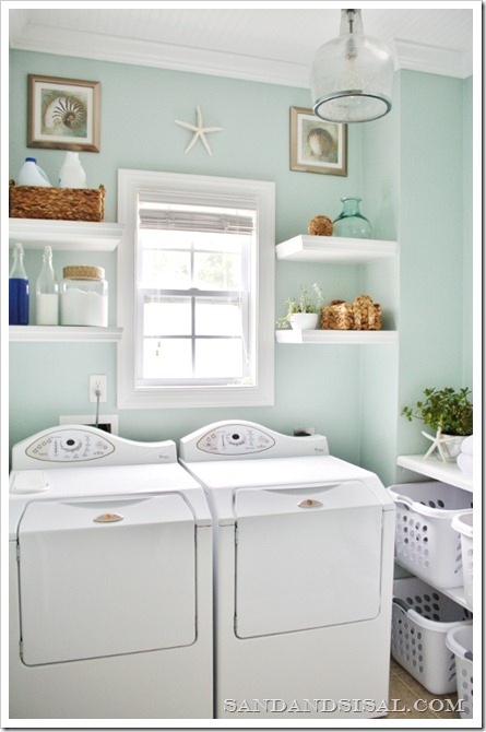 Coastal Laundry Room Makeover 