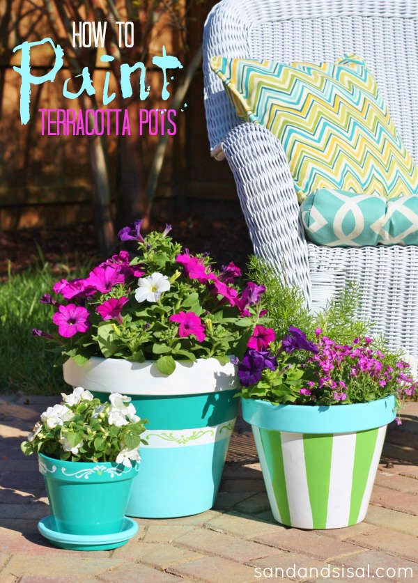 painted flower pots