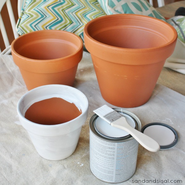 How to Paint Terracotta Pots - Sand and Sisal