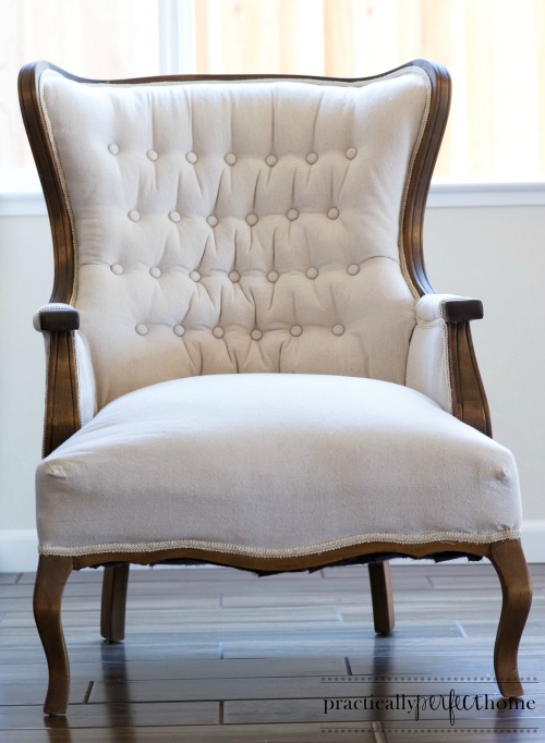 Reupholstered Wingback Chair