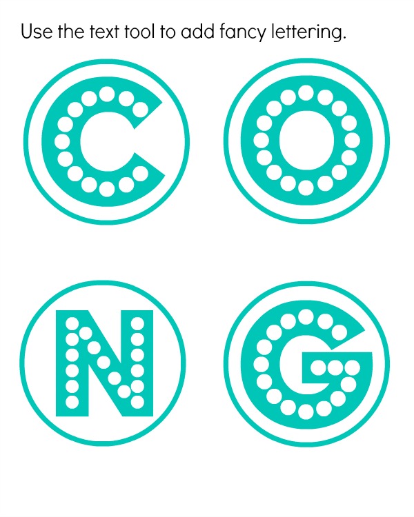 lettered circles