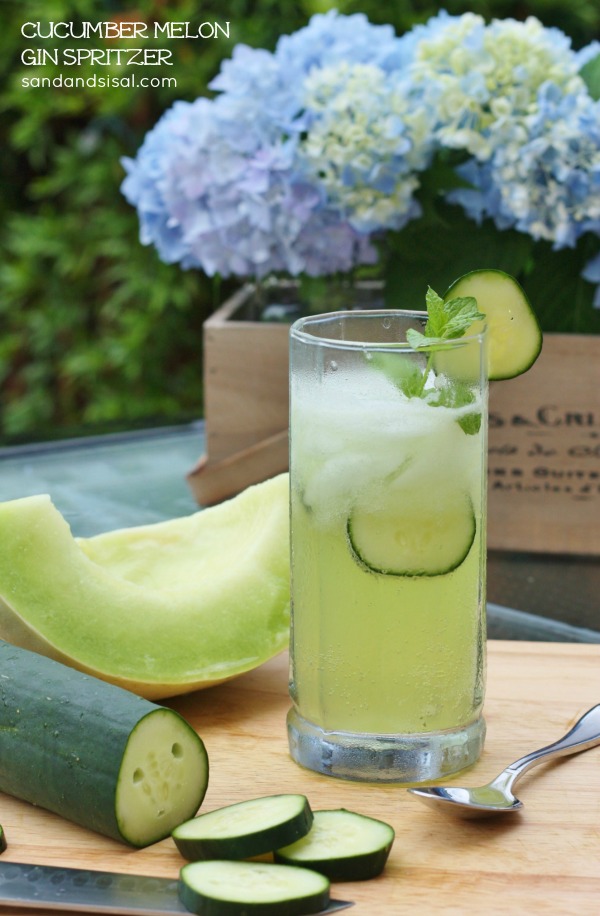 Cucumber Melon Gin Spritzer - Sand and Sisal