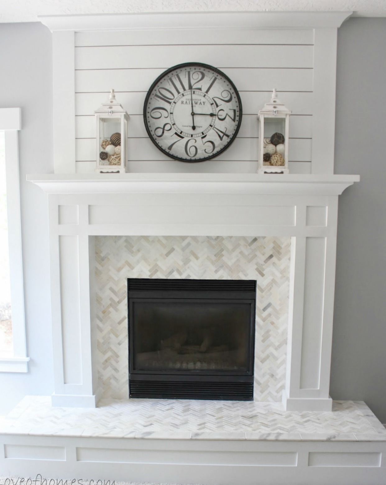 White Fireplace Makeover