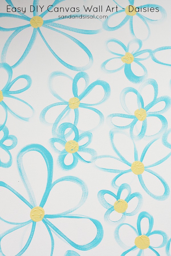 Easy DIY Canvas Wall Art - Daisies