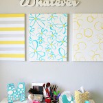 Easy DIY Wall Art - Yellow + Gray + Turquoise