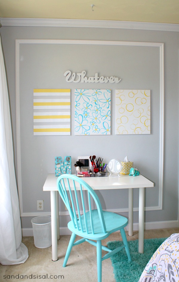 Teen Room  Makeover Sand and Sisal