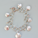 DIY Silver Leaf Shell Bracelet