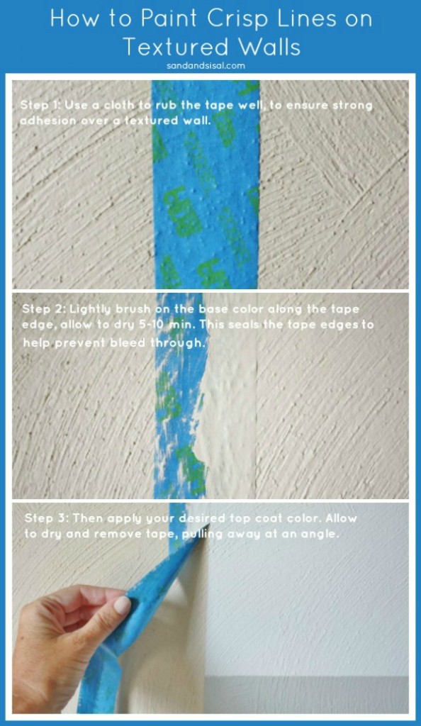 How to Paint Crisp Lines on Textured Walls #HomeofScotchBlue #3MPartner