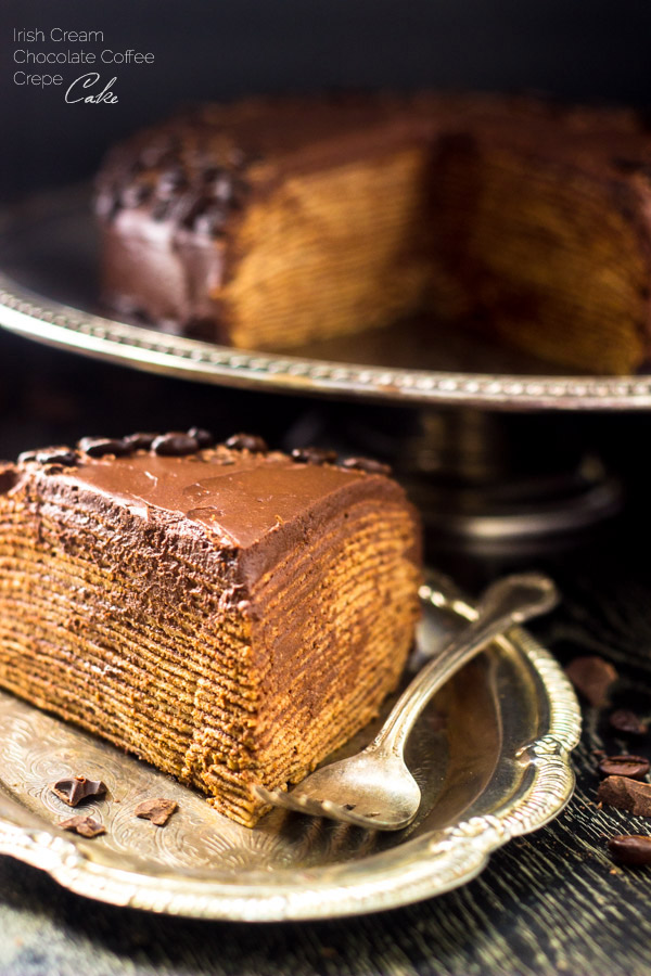 Irish Cream Chocolate Coffee Crepe Cake