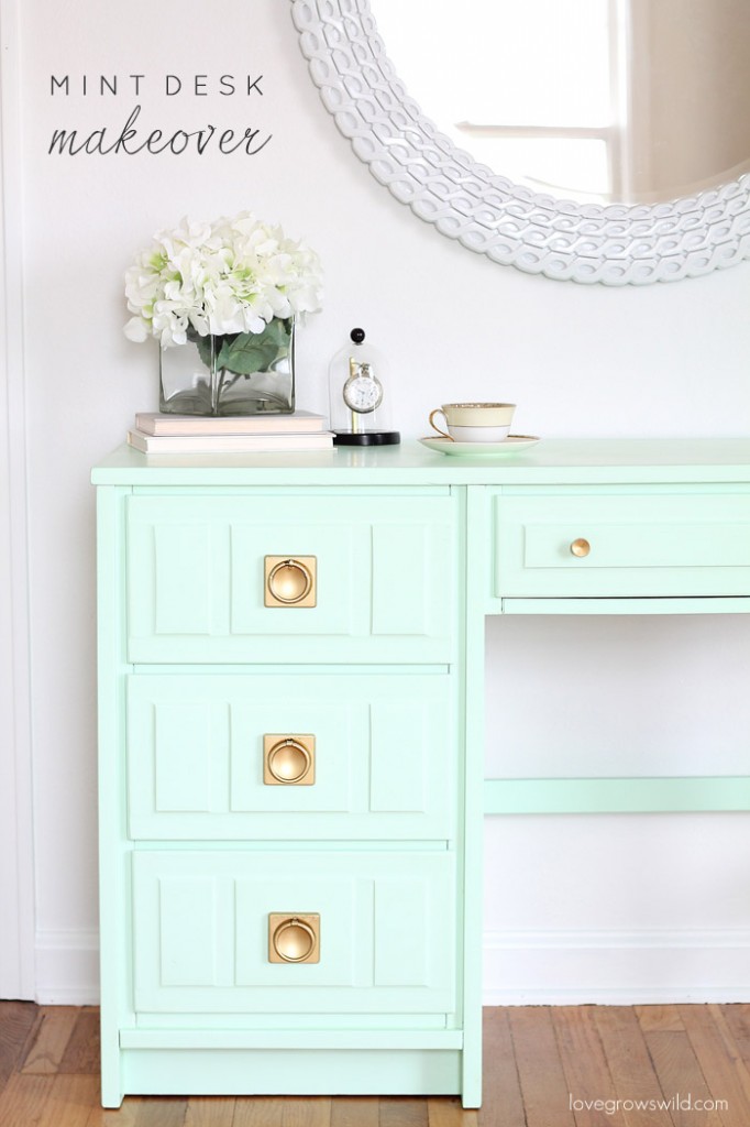 Mint-Desk-Makeover