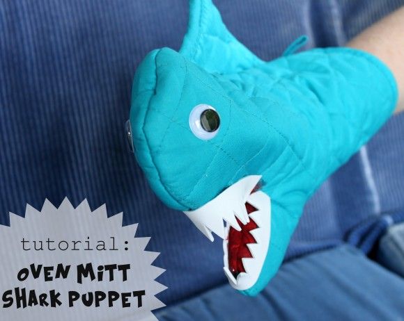 Oven Mitt Shark Puppet