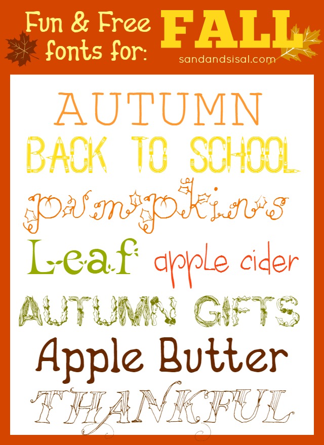 Fall Fonts