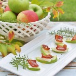 Thanksgiving Appetizer - Honey Drizzled Apple Gouda Bacon Bites