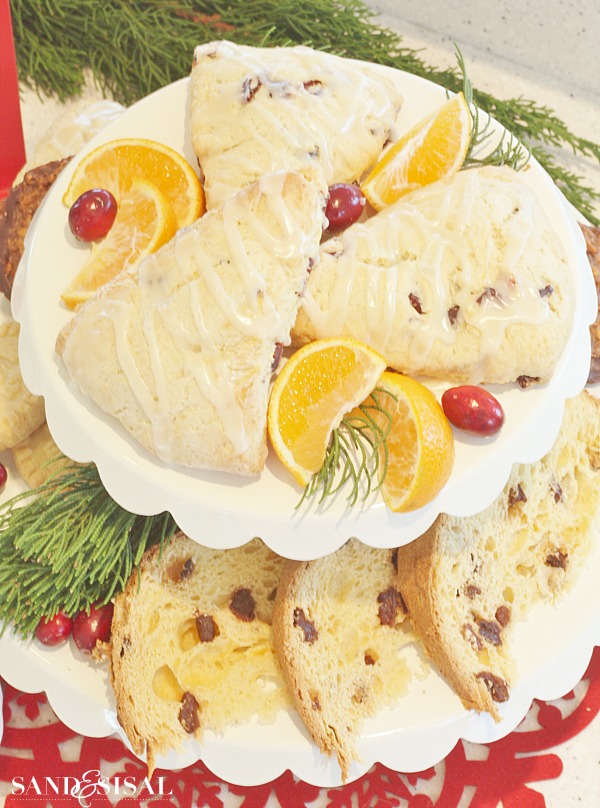 biscuiți de portocale de afine Panettone