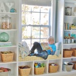 Playroom Built-in Bookshelves + Window Seat