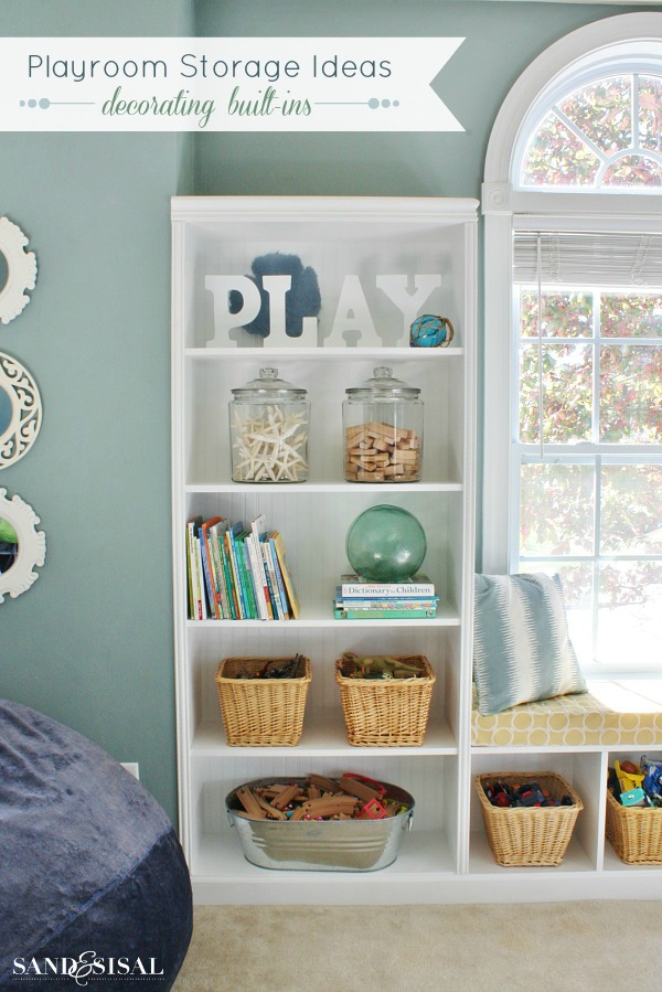 Playroom Storage Ideas- Decorating Built Ins