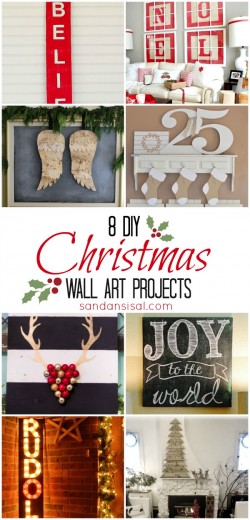 8 DIY Christmas Wall Art Projects - Sand and Sisal