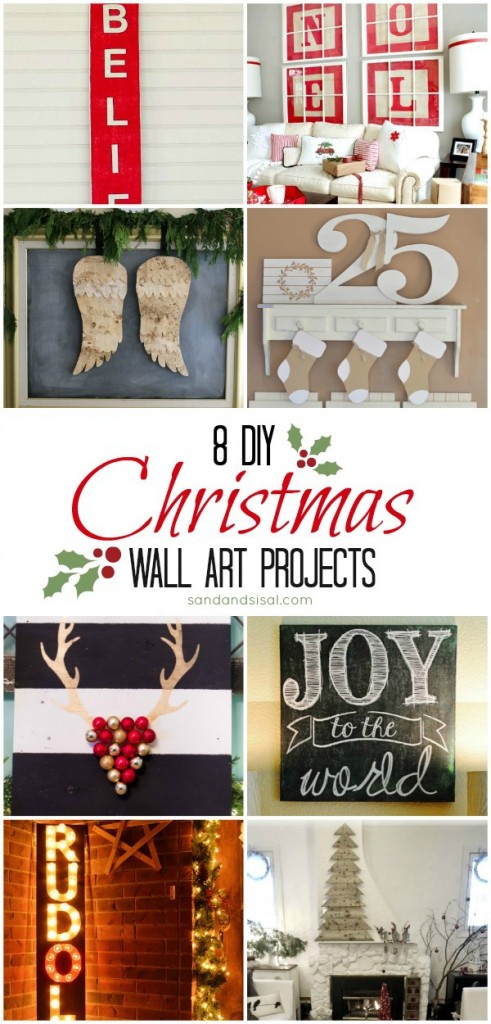 8 DIY Christmas Wall Art Projects