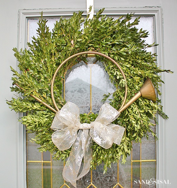 Boxwood Wreath - Christmas Home Tour