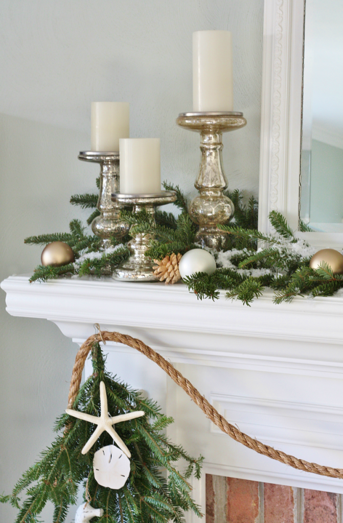 Coastal Christmas Mantel