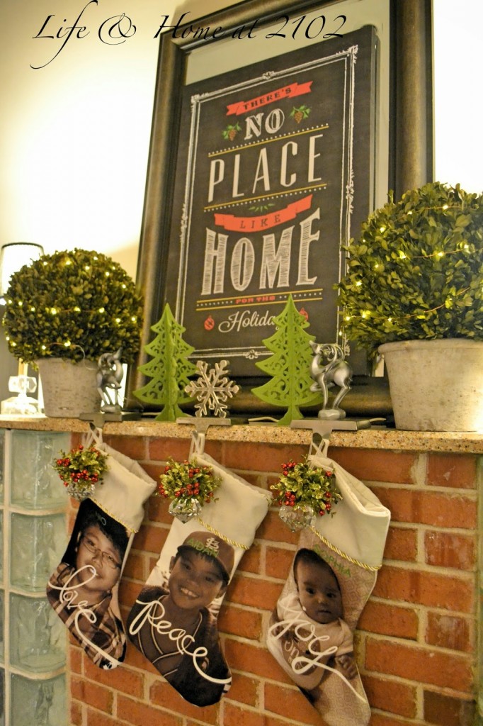 Cozy Family Christmas Mantel