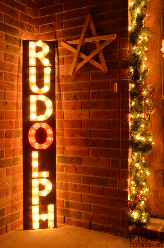 DIY Rudolph Marquee Sign