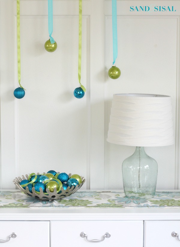 Turquoise and Lime Christmas Decorations