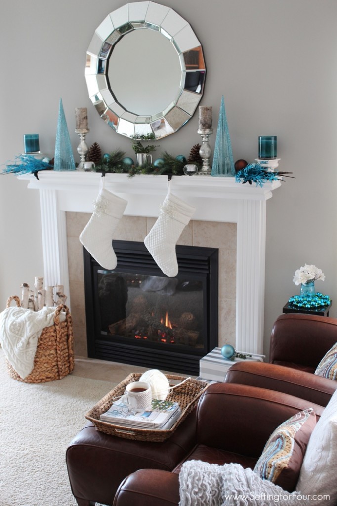 Glam Christmas Mantel