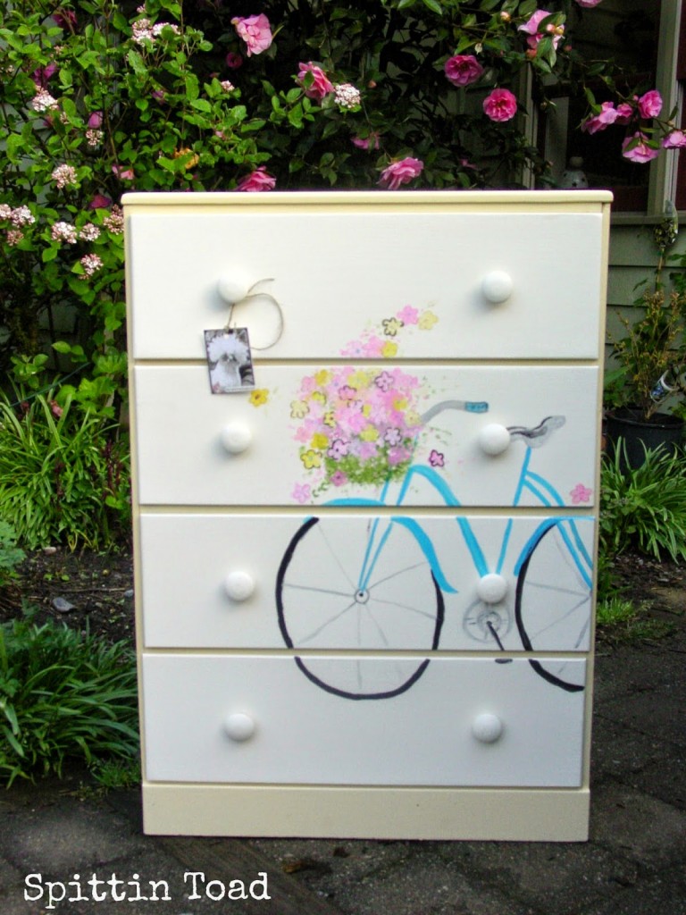 Bicycle Painted Dresser Makeover