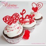Delicious Valentine Cupcake Toppers