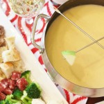 Romantic cheese fondue for 2